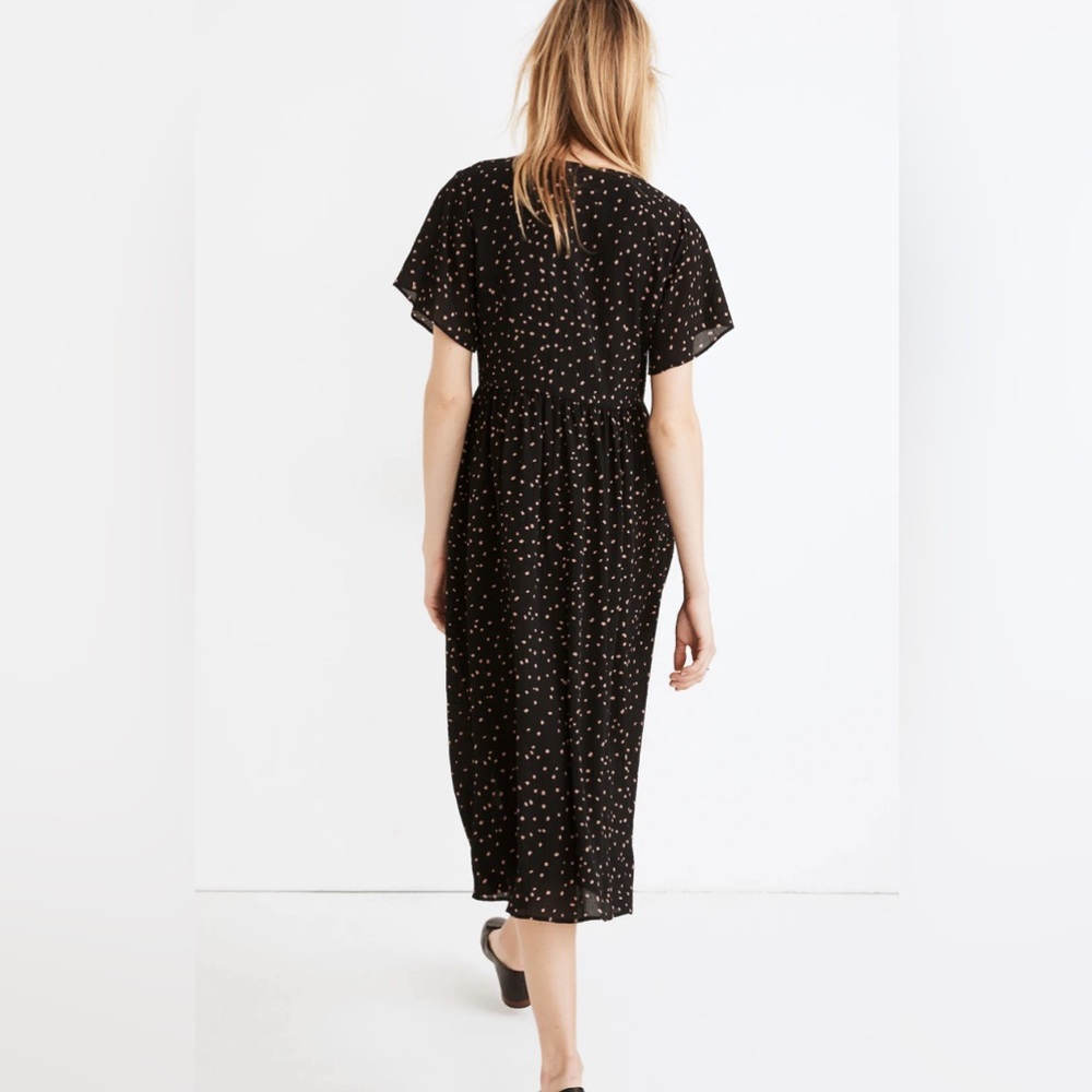 Madewell Flutter-Sleeve Button-Front Midi Dress I… - image 3
